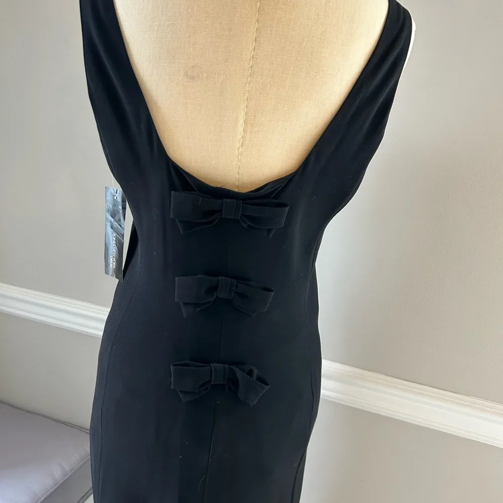 NWT Jones New York black dress with bow detail on back - Picture 5 of 10